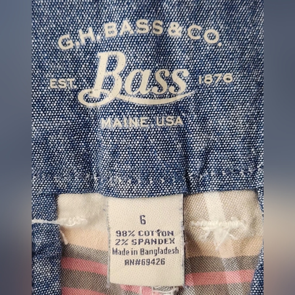 G. H. Bass Plaid Shorts Size 6 (waist-33", Length-14") - Picture 4 of 5